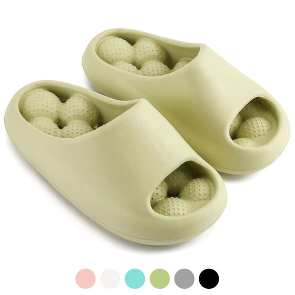 BadPiggies Shower Shoes Massage Clouds Slippers Non-Slip Quick Dry Cushion Thick Sole House Pillow Sandals for Women Men