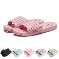 thumbnail image 1 of BadPiggies Shower Shoes for Women Men, Quick Drying Non Slip Bath Slippers Clouds Slide Sandal with Drain Holes, 1 of 9