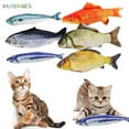 thumbnail image 1 of BadPiggies Simulation Fish Plush Doll With Catnip, Realistic Soft Fish Shape Toy for Cat Kitten Flop Chew Bite Kick 11.8" (Saury), 1 of 7