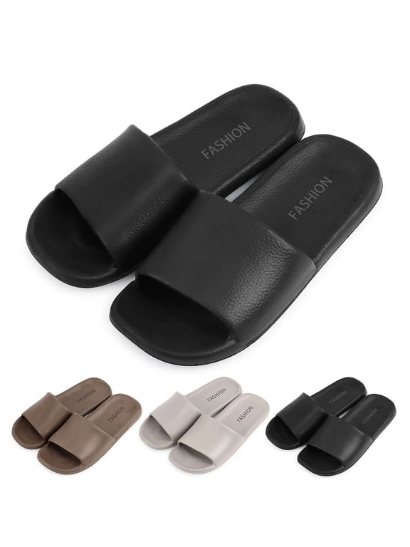 BadPiggies Slides Sandals for Women and Men, Soft Sole Non-Slip Pillow Slippers Quick Dry House Shower Shoes