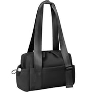 BadPiggies Small Gym Bag for Women & Men, Waterproof Mini Travel Sports Duffel Bag Lightweight Carry On Bag - Black