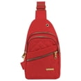 thumbnail image 1 of BadPiggies Small Sling Bag for Women Nylon Crossbody Chest Bag Multipurpose Travel Sports Backpack (Red), 1 of 9