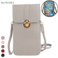 thumbnail image 1 of BadPiggies Small Touch Screen Crossbody Bag, Leather Shoulder Bag CellPhone Wallet Purse Lightweight Pouch Handbag for Women (Light Gray), 1 of 9