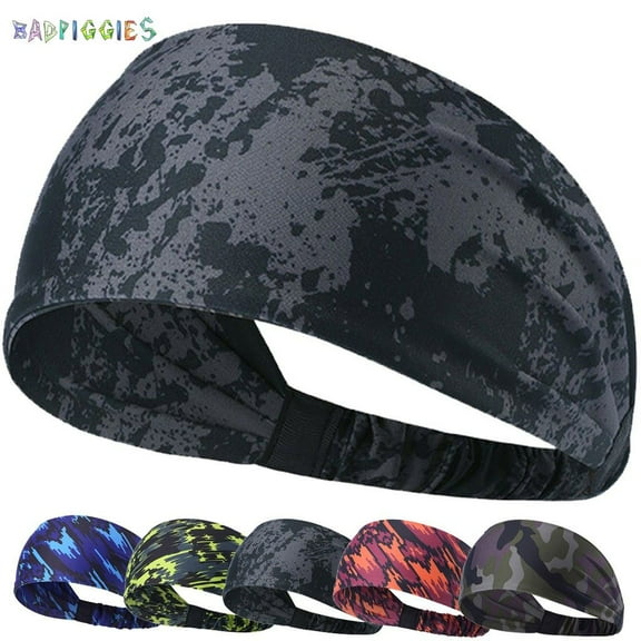 BadPiggies Sports Headbands Sweatband for Men Women Stretch & Moisture Wicking Workout Hairband for Running, Yoga, Cycling, Baseball