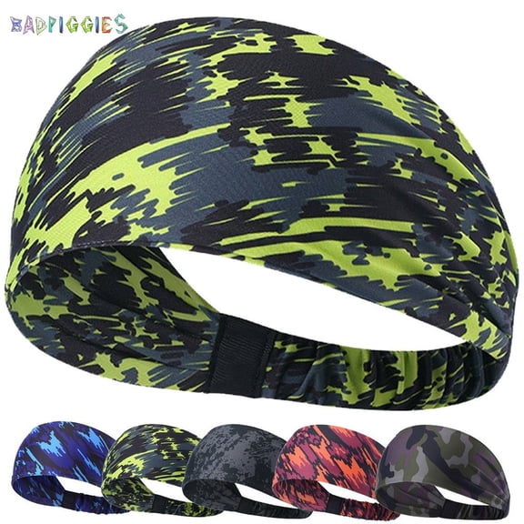 BadPiggies Sports Headbands Sweatband for Men Women Stretch & Moisture Wicking Workout Hairband for Running, Yoga, Cycling, Baseball