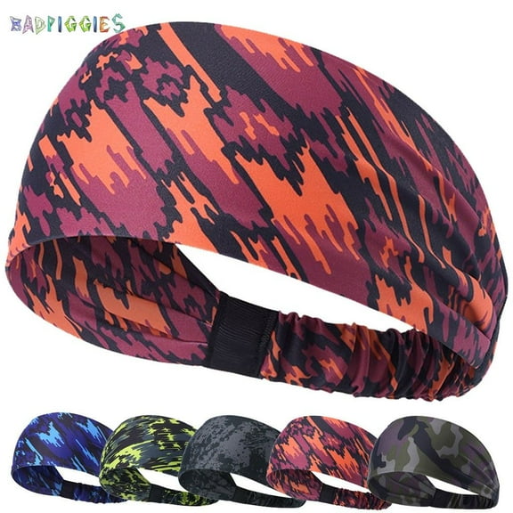 BadPiggies Sports Headbands Sweatband for Men Women Stretch & Moisture Wicking Workout Hairband for Running, Yoga, Cycling, Baseball