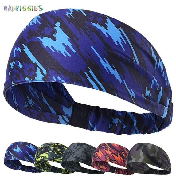 BadPiggies Sports Headbands Sweatband for Men Women Stretch & Moisture Wicking Workout Hairband for Running, Yoga, Cycling, Baseball