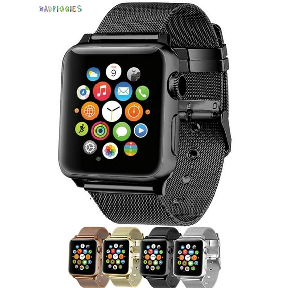 BadPiggies Stainless Steel Loop Replacement Wristband for Apple Watch Band 38mm 40mm 42mm 44mm iWatch Series 7/6/5/4/3/2/1
