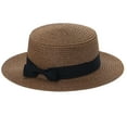 thumbnail image 1 of BadPiggies Summer Sun Hat for Women Wide Brim Sun Protection Straw Hat for Beach and Fishing (Coffee), 1 of 10