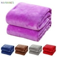 thumbnail image 1 of BadPiggies Super Soft Coral Fleece Warm Throw Blanket Lightweight Fuzzy Plush for Couch Sofa Bed Chair (28" x 40", Purple), 1 of 6
