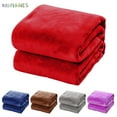 thumbnail image 1 of BadPiggies Super Soft Coral Fleece Warm Throw Blanket Lightweight Fuzzy Plush for Couch Sofa Bed Chair (40" x 55", Red), 1 of 6