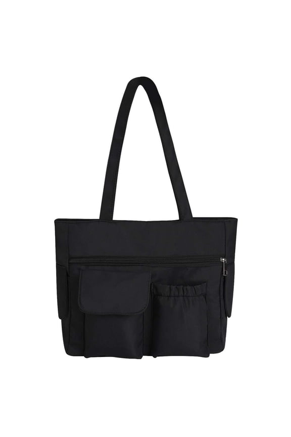 BadPiggies Tote Bag for Women, Large Oxford Shoulder Bag Work Laptop Book Bag Satchels Handbags - Black