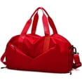 thumbnail image 1 of BadPiggies Travel Duffel Bag, Sports Tote Gym Shoulder Bag Weekender Overnight Bag with Shoes Compartment for Men Women (Red), 1 of 10