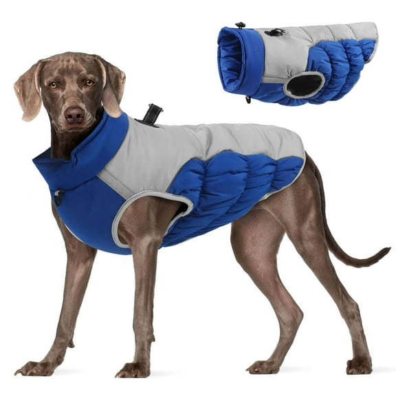 BadPiggies Warm Dog Winter Coat Reflective Dog Jacket Waterproof Cold Weather Pet Vest for Medium Large Dogs XL-6XL