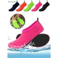 thumbnail image 1 of BadPiggies Water Socks Barefoot Quick-Dry Aqua Skin Shoes, Men Women Rubber Soles for Beach Pool Surf Swim Yoga (L, Pink), 1 of 8