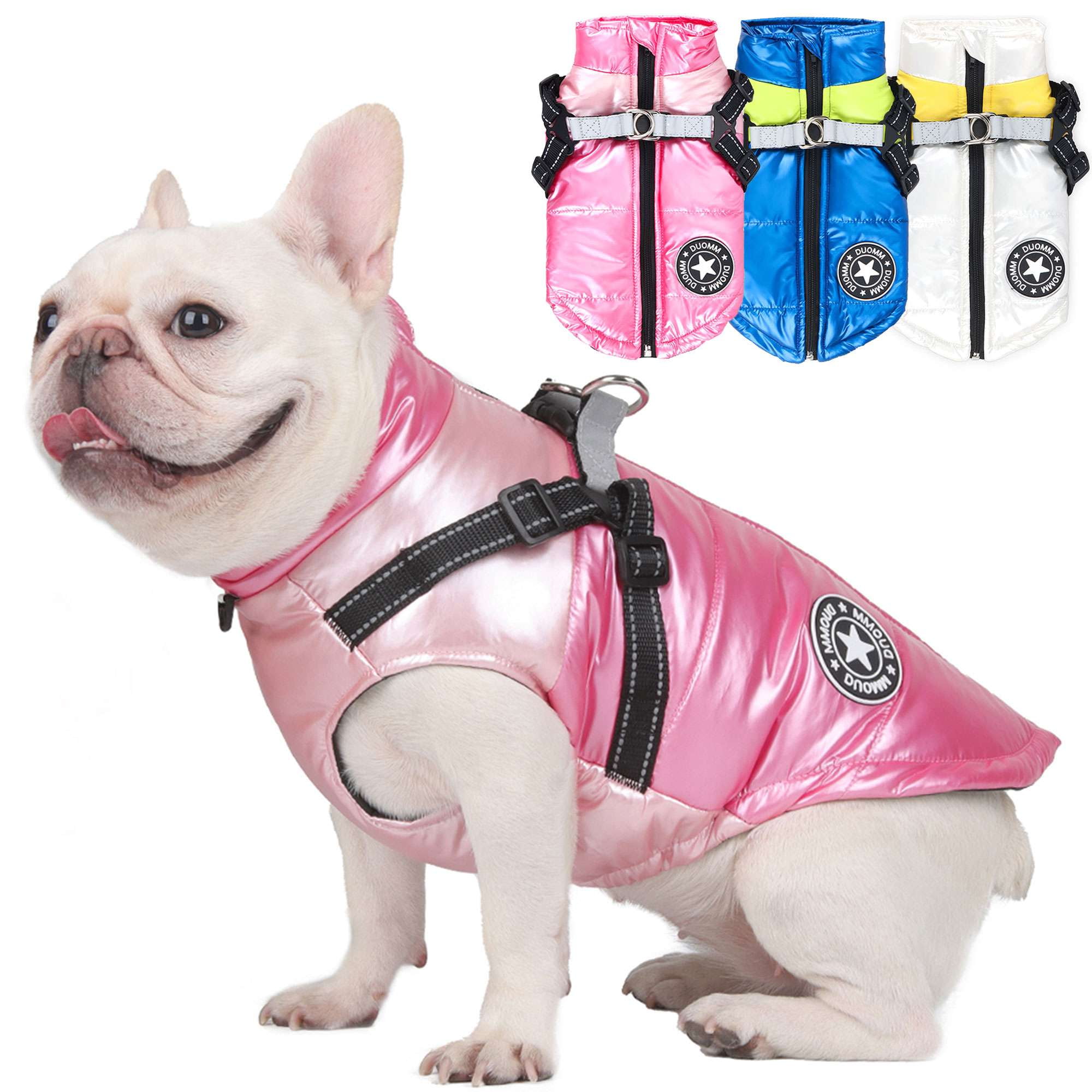 BadPiggies Waterproof Coldproof Dog Coat Vest Reflective Pet Jacket Winter Warm Clothes for