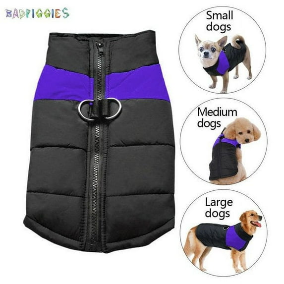 BadPiggies Waterproof Cold-proof Dog Warm Vest Jacket Coat Winter Clothes for Small Medium Large Dogs Pets (3XL, Purple)