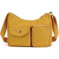 thumbnail image 1 of BadPiggies Waterproof Crossbody Bag for Women Nylon Messenger Bag Casual Shoulder Handbag Purse Bookbag - Yellow, 1 of 9