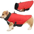thumbnail image 1 of BadPiggies Waterproof Dog Vest Coat Reflective Windproof Winter Warm Pet Jacket for Small Medium Large Dogs (L, Red), 1 of 8