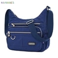 thumbnail image 1 of BadPiggies Waterproof Nylon Crossbody Bag Shoulder Purse Lightweight Messenger Bag Multi Zipper Pockets for Women Men (Dark Blue), 1 of 5