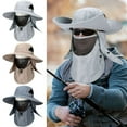 thumbnail image 1 of BadPiggies Wide Brim Sun Hat 3-in-1 UV Protection Fishing Cap with Removable Face & Neck Flaps (3-Color), 1 of 9