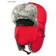 thumbnail image 1 of BadPiggies Windproof Trapper Hat Warm Winter Hats Trooper Hunting Cap with Ear Flaps Ski Mask for Women & Men (Red), 1 of 7