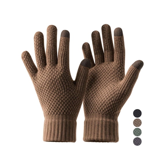 BadPiggies Winter Gloves for Men Women, Touch Screen Texting Warm Gloves with Thermal Soft Fleece Lining Elastic Cuff