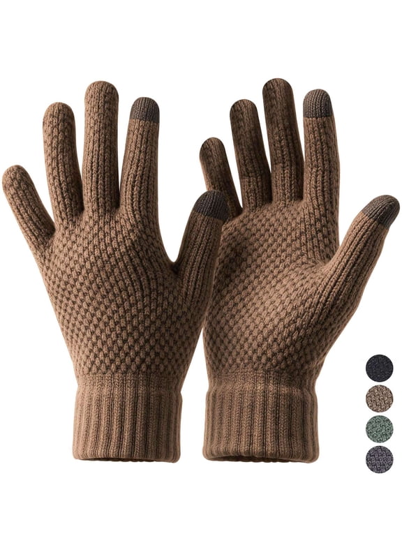 BadPiggies Winter Gloves for Men Women, Touch Screen Texting Warm Gloves with Thermal Soft Fleece Lining Elastic Cuff
