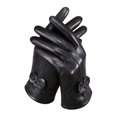 thumbnail image 1 of BadPiggies Winter PU Leather Gloves for Women, Waterproof Driving Dress Gloves with Fleece Lined Thermal Warm (Black), 1 of 6