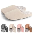 thumbnail image 1 of BadPiggies Winter Warm Slippers for Men Women, Memory Foam Suede Plush Fleece Lined House Shoes Indoor Outdoor, 1 of 9