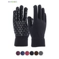 thumbnail image 1 of BadPiggies Winter Warm Texting Gloves Touchscreen Anti-Slip Knit Thermal Soft Lining Elastic Cuff Gloves for Women Men (Women, Black), 1 of 10