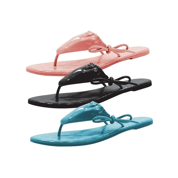 BadPiggies Women Flip Flops Pure Candy Casual Beach Summer Thongs Sandals