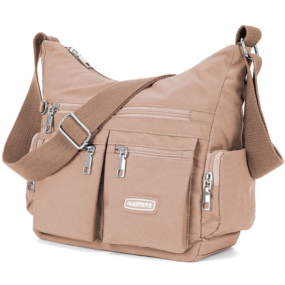 BadPiggies Women Nylon Shoulder Handbag Roomy Multi Pockets Bag Ladies Crossbody Purse Fashion Tote Top Handle Satchel