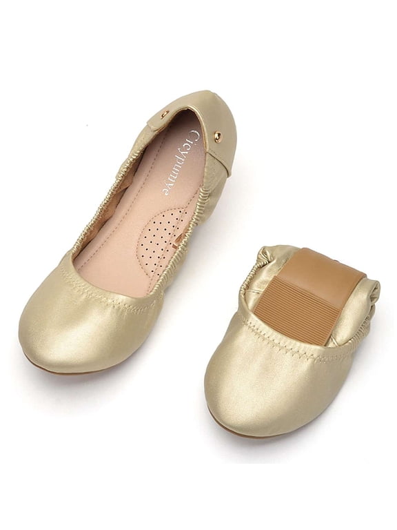 BadPiggies Women's Ballet Flats Foldable Travel Ballet Flat Shoes Ballerina Slippers US 6-10