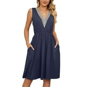 Navy Midi Dresses for Women Stylish Casual and Vacation Looks