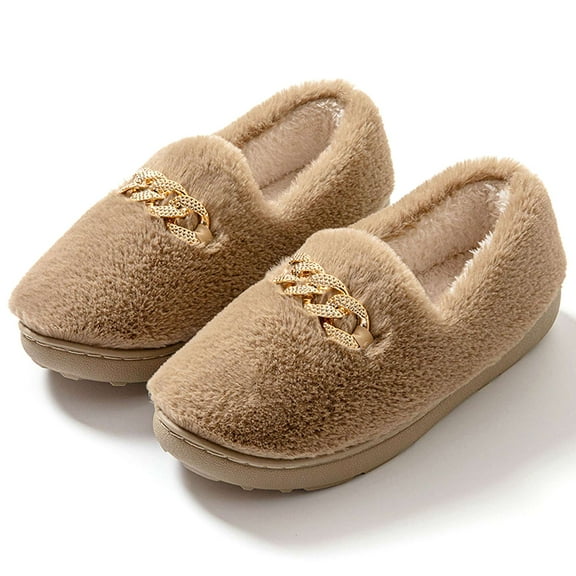 BadPiggies Women's Cozy House Shoes Fuzzy Winter Warm Memory Foam Slippers for Indoor Outdoor