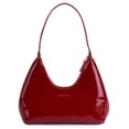 thumbnail image 1 of BadPiggies Women's Hobo Shoulder Bag Top Handle Handbag Zipper Purses Underarm Bag with Bottom Metal Studs - Red, 1 of 8