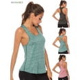 thumbnail image 1 of BadPiggies Women's Quick Dry Sports Vest Workout Tank Top T-shirt Clothes Tank Shirt for Yoga Gym Fitness Running (M, Green), 1 of 5
