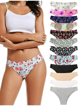 Emprella Womens Underwear, 8 Pack Thongs for Women Cotton Seamless Ladies  Thong Panties - XL