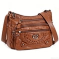thumbnail image 1 of BadPiggies Women's Soft PU Leather Shoulder Bag Ladies Crossbody Purse and Handbags Lightweight Pocketbooks - Brown, 1 of 9