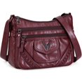 thumbnail image 1 of BadPiggies Women's Soft PU Leather Shoulder Bag Ladies Crossbody Purse and Handbags Lightweight Pocketbooks - Red, 1 of 9
