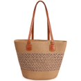 thumbnail image 1 of BadPiggies Women's Straw Shoulder Bag Large Rattan Woven Totes Handmade Summer Beach Handbag Top Handle Purse - Khaki, 1 of 10