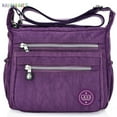 thumbnail image 1 of BadPiggies Women's Waterproof Nylon Crossboby Shoulder Bag Casual Messenger Bag Handbag with Zipper Pockets (Purple), 1 of 10