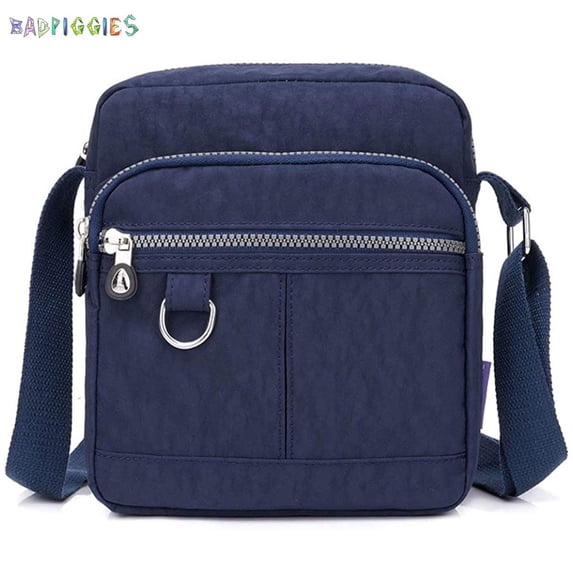 BadPiggies Women's Waterproof Nylon Crossbody Shoulder Bag, Dark Blue