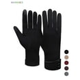 thumbnail image 1 of BadPiggies Women's Winter Warm Gloves with Sensitive Touch Screen Texting Fingers Fleece Lined Windproof Driving Gloves (Black), 1 of 6