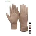 thumbnail image 1 of BadPiggies Women's Winter Warm Gloves with Sensitive Touch Screen Texting Fingers Fleece Lined Windproof Driving Gloves (Khaki), 1 of 6