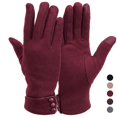 thumbnail image 1 of BadPiggies Women's Winter Warm Gloves with Sensitive Touch Screen Texting Fingers Fleece Lined Windproof Driving Gloves (Wine Red), 1 of 7