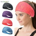 thumbnail image 1 of BadPiggies Women's Yoga Workout Stretch Sweatbands Running Sport Hairband Elastic Wicking Headbands (Red), 1 of 7