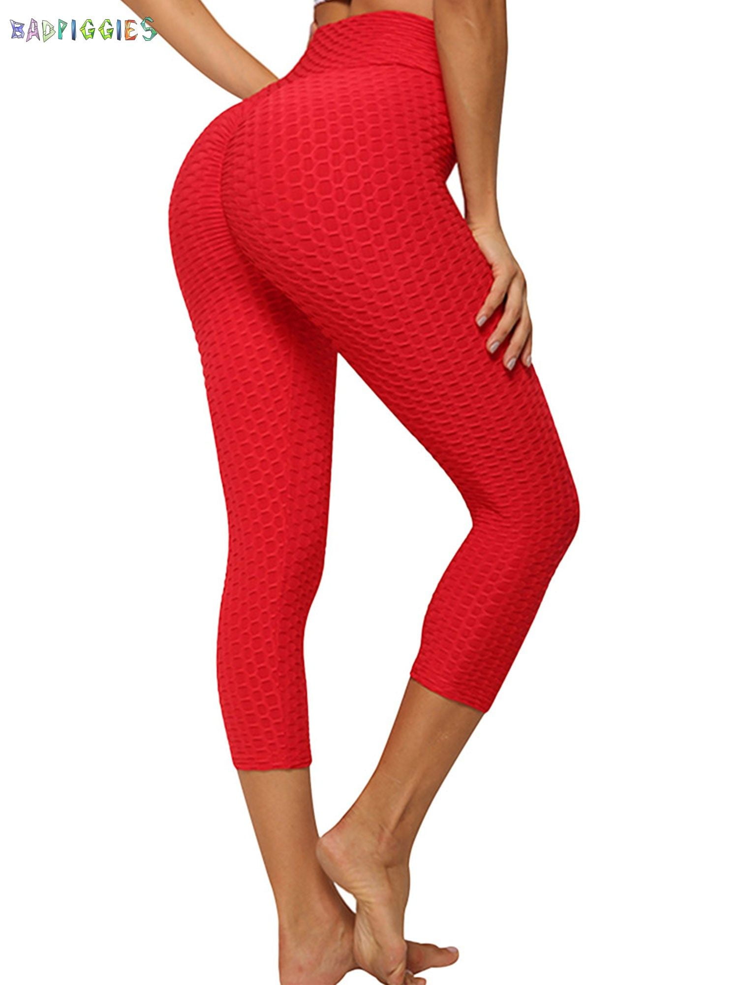 Red workout capris sale