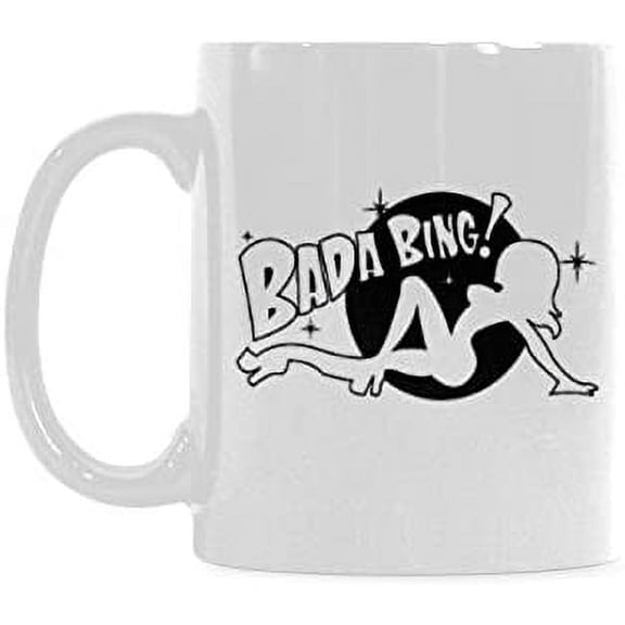 Bada Bing Coffee Mug Ceramic Material Mugs Tea Cup White 11oz